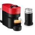 Nespresso VERTUO Pop Spicy Red & Aeroccino 3 schwarz Vertuo Kaffeemaschine