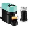 Nespresso VERTUO Pop Aqua Mint & Aeroccino 3 schwarz Vertuo Kaffeemaschine