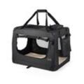 Lionto Hundetransportbox - faltbar - schwarz S