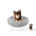 Rohrschneider ® Hundebett Donut mit Gratis-Beigabe, Extra flauschiges Hundekissen S