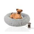 Rohrschneider ® Hundebett Donut mit Gratis-Beigabe, Extra flauschiges Hundekissen M