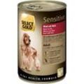 SELECT GOLD Nassfutter Hund Sensitive Adult Rind mit Reis 12x400 g