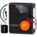 Costway - Elektrische Luftpumpe, 12V 2000A Fahrradpumpe, 150PSI Akku Kompressor, Mini Reifenpumpe mit Digitale Anzeige & led Bildschirm, Tragbarer