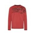 Camp David Longsleeve Herren Baumwolle bedruckt, rot