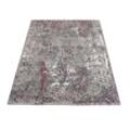 Teppich OCI DIE TEPPICHMARKE "Juwel Liray" Teppiche Gr. B/L: 140 cm x 200 cm, 20 mm, 1 St., lila (aubergine, beige) Esszimmerteppiche Kurzflor, Wohnzimmer, Marmor Optik, Hoch Tief Effekt