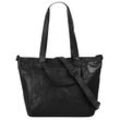 Shopper SPIKES & SPARROW, Damen, Gr. B/H/T: 31cm x 29cm x 12cm onesize, schwarz, Leder, unifarben, leicht glänzend, Taschen, echt Leder