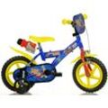 Kinderfahrrad DINO "Feuerwehrmann Sam 12 Zoll" Fahrräder Gr. 21 cm, 12 Zoll (30,48 cm), blau Kinder mit Stützrädern, Trinkflasche und Frontschild