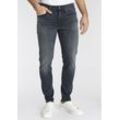 Tapered-fit-Jeans LEVI'S "512 Slim Taper Fit" Gr. 36, Länge 34, schwarz (dark black stonewash) Herren Jeans mit Markenlabel