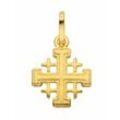 Ketten-Anhänger ADELIA´S "585 Gold Kreuz Anhänger Jerusalem" Schmuckanhänger Gr. Damen, Gelbgold 585, goldfarben (gold) Damen Goldschmuck für & Herren