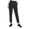 7/8-Hose S.OLIVER BLACK LABEL, Damen, Gr. 34, N-Gr, grau (grau, schwarz), Web, Obermaterial: 47% Polyester, 47% Viskose, 6% Elasthan, unifarben, elegant, slim fit knöchelfrei, Hosen, mit asymmetrischem Hakenverschluss