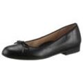 Ballerina ARA "SARDINIA", Damen, Gr. 4 (37), schwarz, Glattleder, elegant, Schuhe, Loafer, Festtagsschuh, Business Schuh mit Schleife