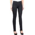 Slim-fit-Jeans WONDERJEANS "Classic-Slim" Gr. 34, Länge 32, schwarz (black denim) Damen Jeans Klassischer gerader Schnitt