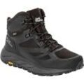 Wanderschuh JACK WOLFSKIN "TERRAVENTURE TEXAPORE MID M" Gr. 42,5, schwarz Schuhe wasserdicht