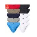 Slip H.I.S "Männer Unterhose" Gr. 9, 10 St., bunt (rot, blau, marine, khaki, grau, meliert, weiß, schwarz) Herren Unterhosen Slips in Unifarben Bestseller