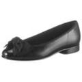 Ballerina GABOR, Damen, Gr. 35, schwarz, Leder, Lacklederimitat, klassisch, Schuhe, Flats, Kitten Heel, Festliche Schuhe mit aufwendiger Schleife