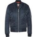 Bomberjacke SCHOTT NYC, Damen, Gr. L (38), blau (navy), Softshell, Obermaterial: 100% Nylon, unifarben mit Farbeinsätzen, Basic, gerade, unten schmal hüftlang, Langarm eingesetzt Windstopperbündchen mit innenliegendem Gummizug, Jacken, mit zusätzlichen Armtaschen