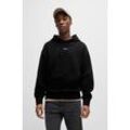 Kapuzensweatshirt BOSS ORANGE "WeSmallhood" Gr. L, schwarz (black001) Herren Sweatshirts mit Kängurutasche