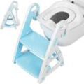 Tlgreen - Toilettensitz Kinder mit Treppe, Baby Toilettensitz 2 in 1 mit Tritthocker, Dreiecksständer, Stabiler Töpfchen-trainer mit Verstellbarer