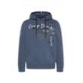 Camp David Kapuzenpullover Herren Baumwolle bedruckt, blau