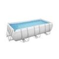 Power Steel™ Frame Pool-Set mit Filterpumpe 404 x 201 x 100 cm , lichtgrau, eckig