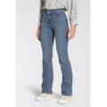 Bootcut-Jeans LEVI'S "315 Shaping Boot" Gr. 25, Länge 30, blau (mid blue used) Damen Jeans Bestseller