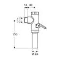 Schell Schellomat Aufputz WC Druckspüler Hebel 3/4", Chrom 022020699