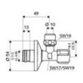 Schell Comfort Eckventil regulierbar, ASAG easy, DN 15 G 1/2", Chrom 049170699