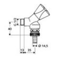 Schell Geräteschrägsitzventil, RV, RB Dreikanthaubengriff, DN 15 G 1/2", Chrom 038920699