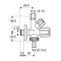 Schell Comfort RV Kombi-Eckventil, ASAG easy, DN 15 G 1/2", Chrom 035450699