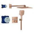 GROHE Unterputz-Duschsystem Grohtherm SmartControl 34864 THM eckige Form 3 ASV warm sunset, 34864DA0 34864DA0