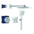 GROHE Unterputz-Duschsystem Grohtherm SmartControl 34864 THM eckige Form 3 ASV chrom, 34864000 34864000