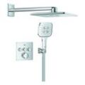 GROHE Unterputz-Duschsystem Grohtherm SC 103998 eckig 3 ASV für Duschrahmen Mono chrom, 1039980000 1039980000