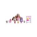 Mattel HNV26 - Enchantimals - Glam Party - Puppen Spielset, Dwyla Dog und Hundefamilie