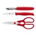 ZWILLING TWIN Grip Messerset 3-tlg, Rot