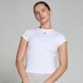 MP Damen Basics Körperbetontes Kurzarm-T-Shirt – Weiß - XL