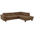 Ecksofa HOME AFFAIRE "Pilot L-Form", braun, B:266cm H:73cm T:108cm, 100% Polyester; Feinstruktur 75000 Scheurtouren; Struktur 35000 Scheuertouren, Mikrofaser 40000 Scheuertouren, Sofas