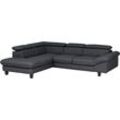 Ecksofa HOME AFFAIRE "Pilot L-Form", grau (fango), B:266cm H:73cm T:108cm, 100% Polyester; Feinstruktur 75000 Scheurtouren; Struktur 35000 Scheuertouren, Mikrofaser 40000 Scheuertouren, Sofas