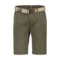 Bermudas LERROS "LERROS Chino-Bermuda für Herren", Herren, Gr. 4XL, extraweit, grün (aged olive), 98% Baumwolle, 2% Elasthan, Hosen