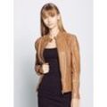 Lederjacke JCC "31024045", Damen, Gr. 36, braun (cognac), Obermaterial 100% Lammleder / Futter: 100% Polyester, Jacken