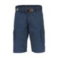 Bermudas LERROS "LERROS Unifarbene Cargobermuda mit Gürtel" Gr. 30, Normalgrößen, blau (storm blue) Herren Hosen Bermudas