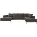 Wohnlandschaft OTTO PRODUCTS "Finnja, U-Form", grün, B:351cm H:83cm T:210cm, Struktur fein: aus recycleten PET-Flaschen (100% PES), Sofas, Wohnlandschaft