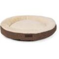 Lionto - Rundes Hundebett Hundekissen Hundesofa Katzenbett Donut (s) 55 cm, Braun