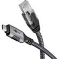 Ethernet-Kabel CAT6 usb-c 3.1 auf RJ45, 1m, schwarz/silber - Goobay