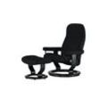 Stressless Relaxsessel mit Hocker Consul - schwarz - Materialmix - 76 cm - 100 cm - 71 cm - Möbel Kraft