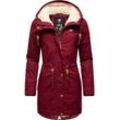 Winterjacke RAGWEAR "YM-Canny" Gr. XS (34), rot (weinrot) Damen Jacken Winterjacken stylischer Kurzmantel Parka mit Kapuze