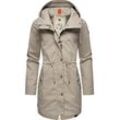 Parka RAGWEAR "Canny" Gr. 4XL (48), weiß (bone) Damen Jacken stylische Übergangsjacke mit großer Kapuze