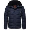 Steppjacke STONE HARBOUR "Witas" Gr. XXL (56), blau (navy) Herren Jacken gesteppte Winterjacke mit abnehmbarer Kapuze