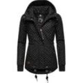 Winterjacke RAGWEAR "Danka Dots Intl.", Damen, Gr. L (40), gelb (shadow), Außenmaterial: 65% Polyester, 35% Baumwolle, Innenfutter: 100% Polyester, Wattierung: 100% Polyester, casual, tailliert hüftbedeckend, Langarm Ärmel ohne Ärmelschlitz Rippstrickbündchen, Jacken, stylische Winter Outdoorjacke mit Kapuze