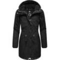 Winterjacke RAGWEAR "YM-Canny" Gr. M (38), schwarz Damen Jacken stylischer Kurzmantel Parka mit Kapuze Bestseller