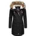 Winterjacke RAGWEAR "Tawny" Gr. M (38), grau (ash), Damen, Außenmaterial: 65% Polyester, 35% Baumwolle, Innenfutter: 100% Polyester, Wattierung: 100% Polyester, Jacken, stylischer Winterparka mit großer Kapuze und Kunstfellkragen